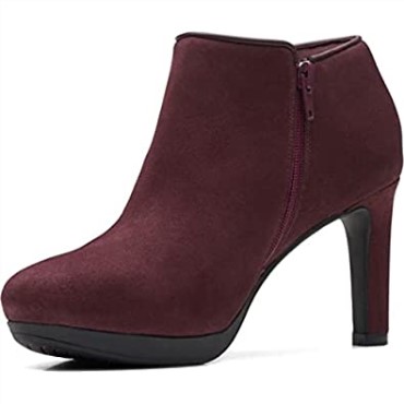 Zapato De Salón Con Gemas Ambyr De Mujer De Ante Burdeos Clarks