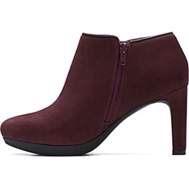 Zapato De Salón Con Gemas Ambyr De Mujer De Ante Burdeos Clarks