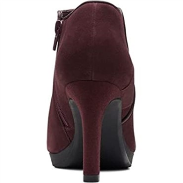 Zapato De Salón Con Gemas Ambyr De Mujer De Ante Burdeos Clarks