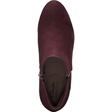 Zapato De Salón Con Gemas Ambyr De Mujer De Ante Burdeos Clarks