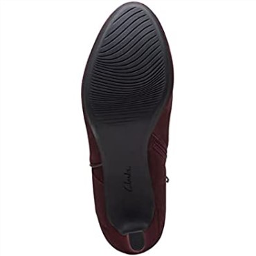Zapato De Salón Con Gemas Ambyr De Mujer De Ante Burdeos Clarks