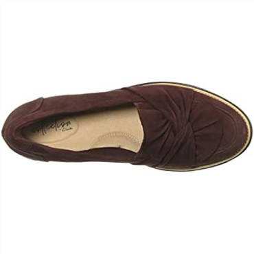 Mocasines De Mujer Clarks Burgundy Suede Sharon Dasher