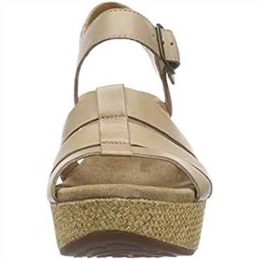 Sandalias De Tacón De Cuña De Mujer Clarks Caslynn Harp