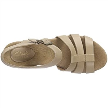 Sandalias De Tacón De Cuña De Mujer Clarks Caslynn Harp