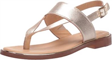 Sandalia Mujer Clarks Ellis Opal De Piel Champagne