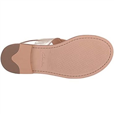 Sandalia Mujer Clarks Ellis Opal De Piel Champagne