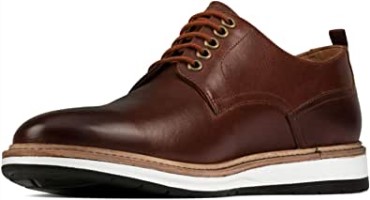 Clarks Chantry Walk Azul Marino Nubuck Marrón Oscuro Cuero
