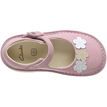 Zapatos De Cuero Para Niños Pequeños Clarks Comet Gem Rosa Polvoriento