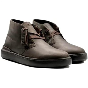 Botas De Cuero Clarks Court Lite Desert Boot Marrón Oscuro Especial