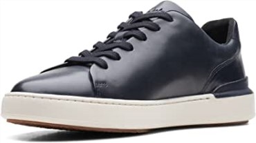 Zapatos De Cuero Clarks Court Lite Lace Azul Marino