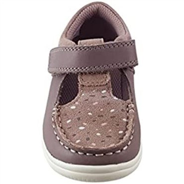 Clarks Crest Moc Zapatos De Cuero Para Niños Pequeños Rosa