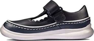 Zapatos De Cuero Clarks Crest Sky Para Niños Pequeños Azul Marino
