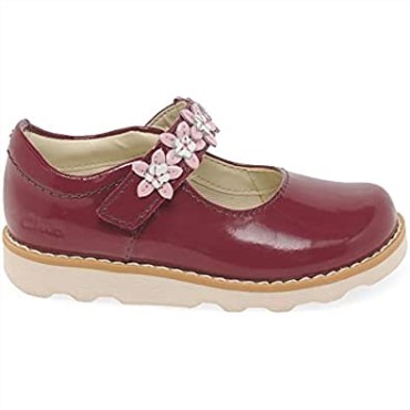 Zapatos De Cuero Encerado Para Niños Pequeños Con Pétalos De Corona Clarks