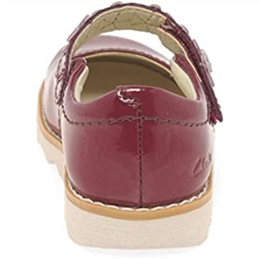 Zapatos De Cuero Encerado Para Niños Pequeños Con Pétalos De Corona Clarks