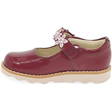 Zapatos De Cuero Encerado Para Niños Pequeños Con Pétalos De Corona Clarks