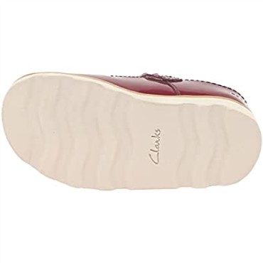 Zapatos De Cuero Encerado Para Niños Pequeños Con Pétalos De Corona Clarks