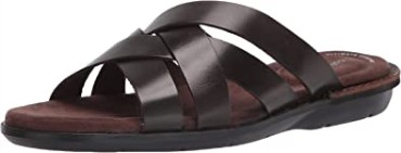 Sandalia De Cuero Marrón Oscuro Para Hombre Clarks Ellison Weave