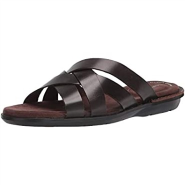Sandalia De Cuero Marrón Oscuro Para Hombre Clarks Ellison Weave