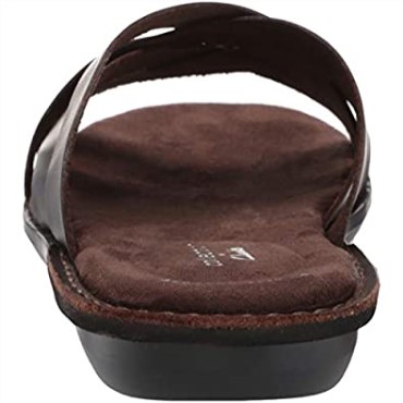 Sandalia De Cuero Marrón Oscuro Para Hombre Clarks Ellison Weave