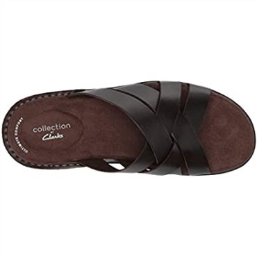 Sandalia De Cuero Marrón Oscuro Para Hombre Clarks Ellison Weave