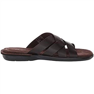Sandalia De Cuero Marrón Oscuro Para Hombre Clarks Ellison Weave