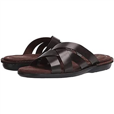 Sandalia De Cuero Marrón Oscuro Para Hombre Clarks Ellison Weave