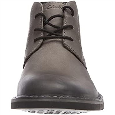 Botas Clarks Atticuslt Mid Chukka De Cuero Gris Oscuro Para Hombre