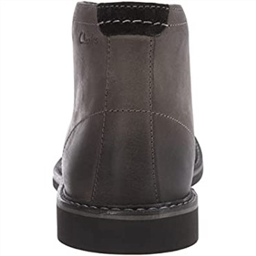 Botas Clarks Atticuslt Mid Chukka De Cuero Gris Oscuro Para Hombre