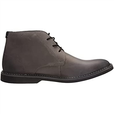 Botas Clarks Atticuslt Mid Chukka De Cuero Gris Oscuro Para Hombre