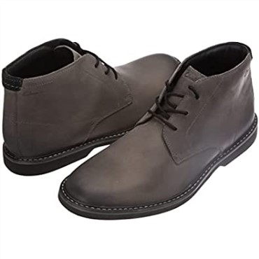 Botas Clarks Atticuslt Mid Chukka De Cuero Gris Oscuro Para Hombre