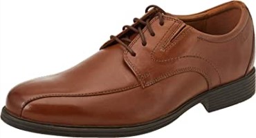 Clarks Marrón Oscuro Lea Hombres Whiddon Pace Oxford Flat