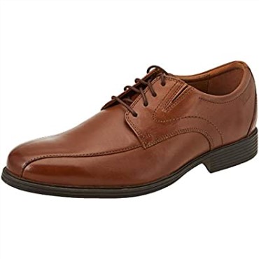 Clarks Marrón Oscuro Lea Hombres Whiddon Pace Oxford Flat
