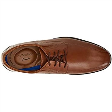 Clarks Marrón Oscuro Lea Hombres Whiddon Pace Oxford Flat