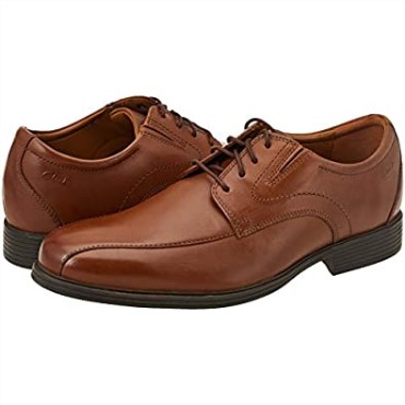 Clarks Marrón Oscuro Lea Hombres Whiddon Pace Oxford Flat