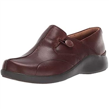 Mocasines Clarks Unloop 2 Walk Para Niña En Cuero Tostado Oscuro