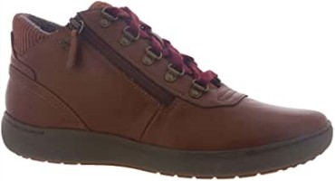 Botas De Mujer Clarks Nalle Mid De Cuero Tostado Oscuro
