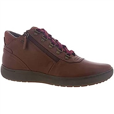 Botas De Mujer Clarks Nalle Mid De Cuero Tostado Oscuro