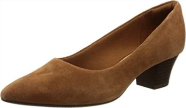 Zapato De Salón Teresa De Mujer De Ante Tostado Oscuro Clarks