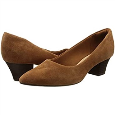 Zapato De Salón Teresa De Mujer De Ante Tostado Oscuro Clarks