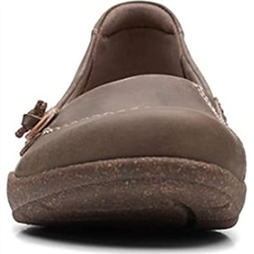 Mocasines De Mujer Clarks Roseville Sky De Piel Topo Oscuro