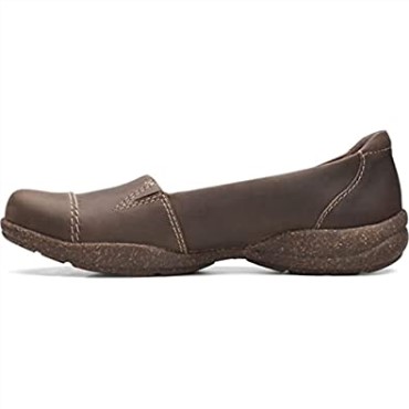 Mocasines De Mujer Clarks Roseville Sky De Piel Topo Oscuro