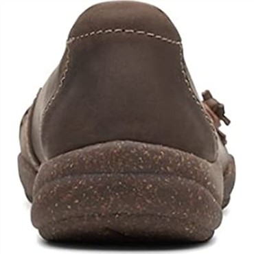 Mocasines De Mujer Clarks Roseville Sky De Piel Topo Oscuro
