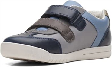 Zapatos De Cuero Para Niños Con Rayas Clarks Den En