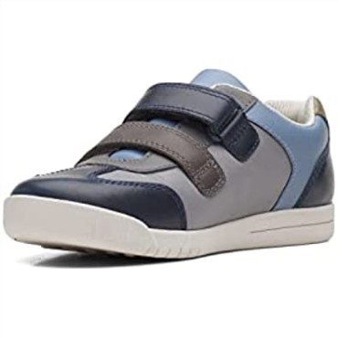 Zapatos De Cuero Para Niños Con Rayas Clarks Den En