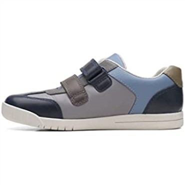 Zapatos De Cuero Para Niños Con Rayas Clarks Den En