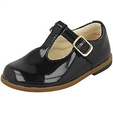 Zapatos De Cuero Para Niños Pequeños Clarks Draw Shine Negro Negro