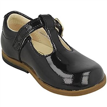 Zapatos De Cuero Para Niños Pequeños Clarks Draw Shine Negro Negro