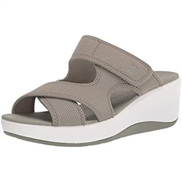Sandalia De Mujer Clarks Dusty Olive Textil Paso Cali Arrecife Slide