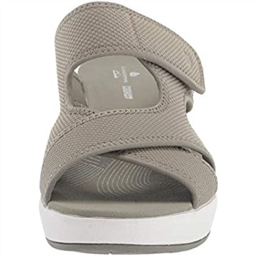 Sandalia De Mujer Clarks Dusty Olive Textil Paso Cali Arrecife Slide