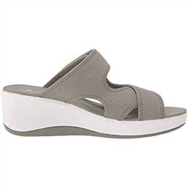 Sandalia De Mujer Clarks Dusty Olive Textil Paso Cali Arrecife Slide